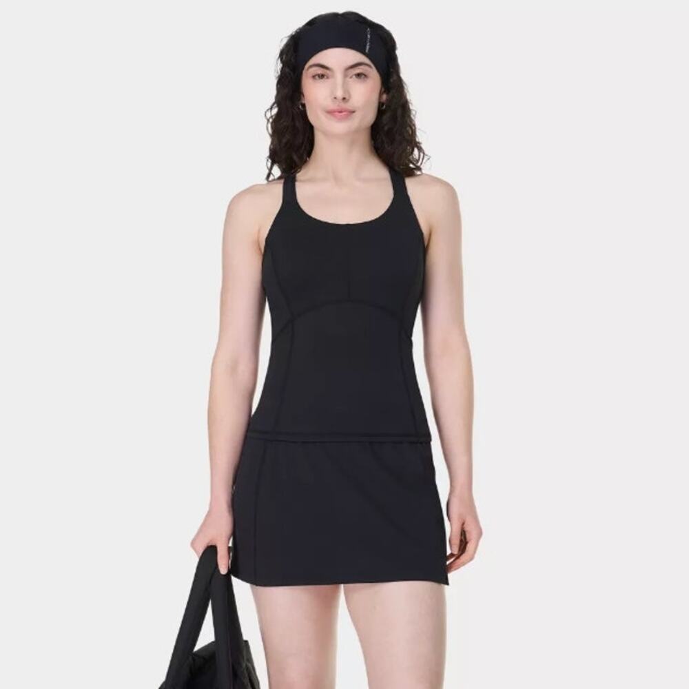 Sweaty Betty All Day Skort Black Active Athletic Tennis Size Large